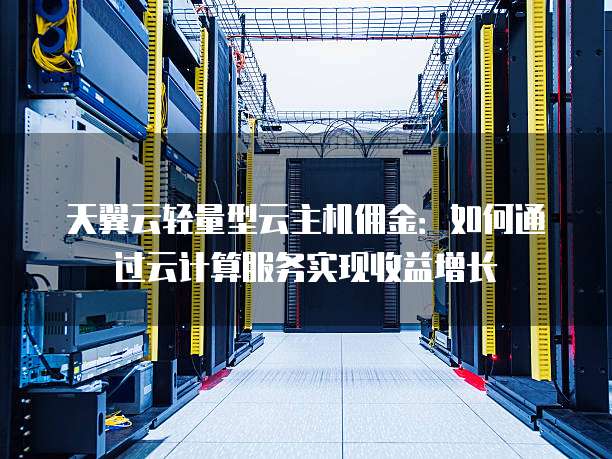 天翼云轻量型云主机佣金:如何通过云计算服务实现收益增长