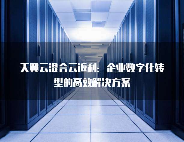 天翼云混合云返利:企业数字化转型的高效解决方案