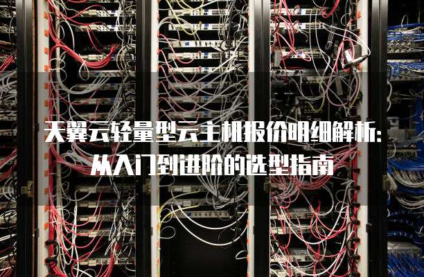 天翼云轻量型云主机报价明细解析：从入门到进阶的选型指南