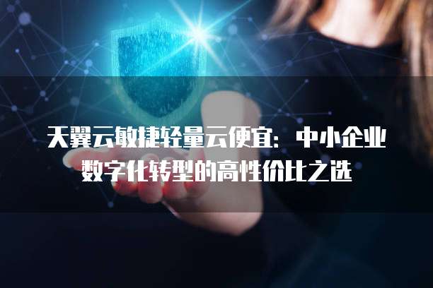 天翼云敏捷轻量云便宜:中小企业数字化转型的高性价比之选