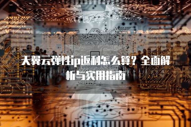 天翼云弹性ip返利怎么算?全面解析与实用指南
