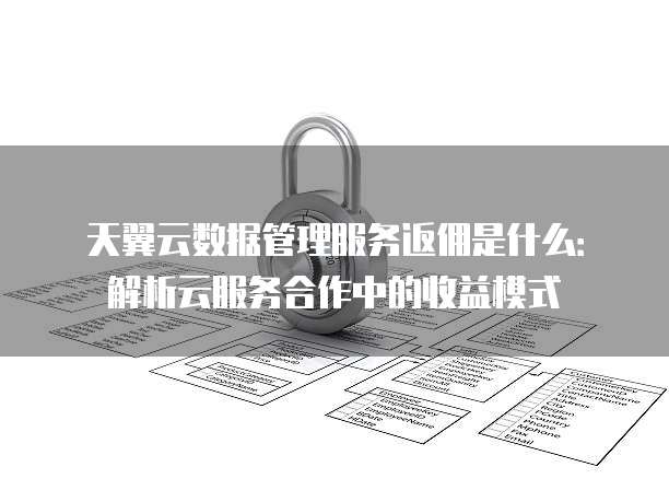 天翼云数据管理服务返佣是什么：解析云服务合作中的收益模式