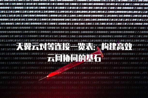 天翼云对等连接一览表:构建高效云网协同的基石