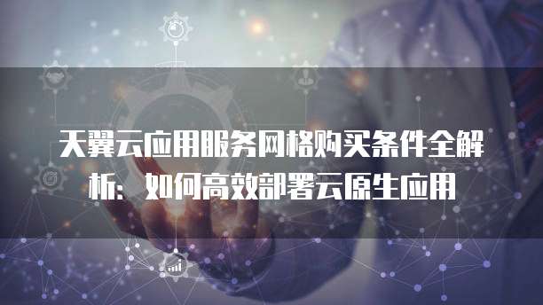 天翼云应用服务网格购买条件全解析:如何高效部署云原生应用