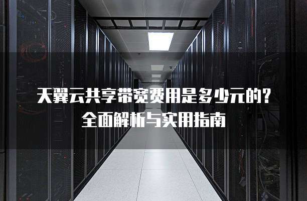 天翼云共享带宽费用是多少元的?全面解析与实用指南