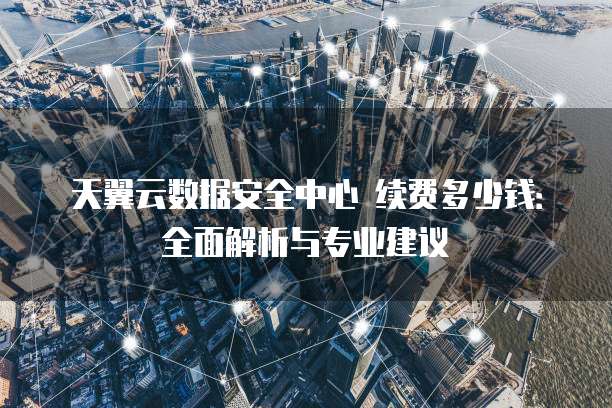 天翼云数据安全中心 续费多少钱:全面解析与专业建议