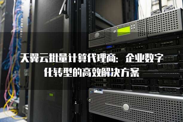 天翼云批量计算代理商:企业数字化转型的高效解决方案