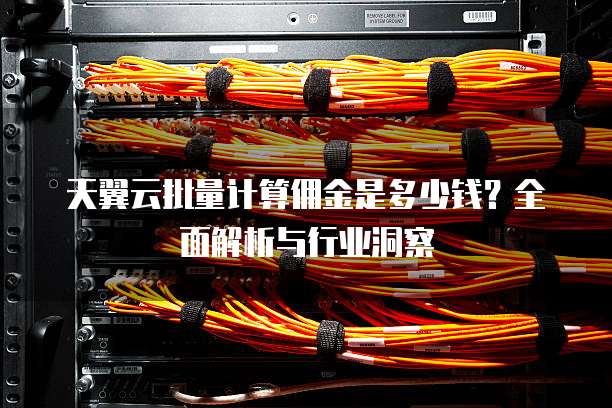 天翼云批量计算佣金是多少钱？全面解析与行业洞察