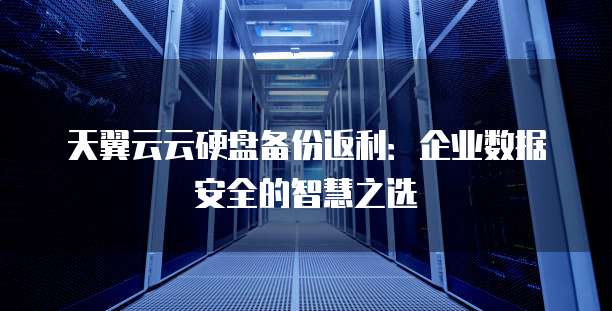 天翼云云硬盘备份返利：企业数据安全的智慧之选