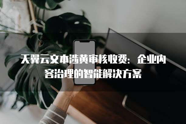 天翼云文本涉黄审核收费:企业内容治理的智能解决方案