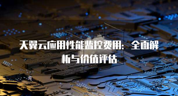 天翼云应用性能监控费用:全面解析与价值评估