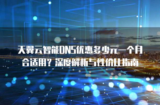 天翼云智能DNS优惠多少元一个月合适用?深度解析与性价比指南