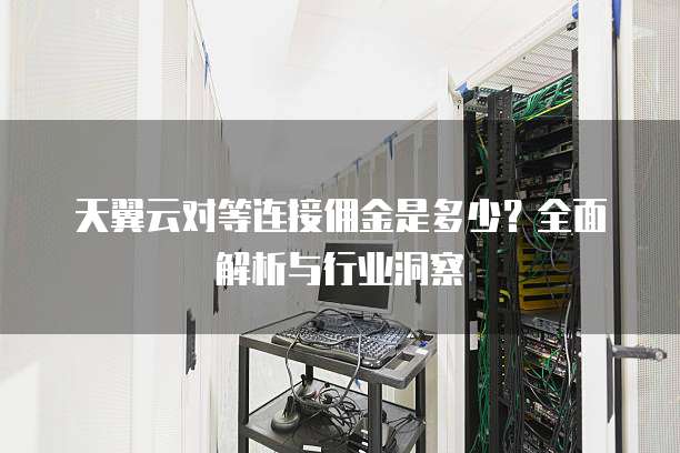 天翼云对等连接佣金是多少？全面解析与行业洞察