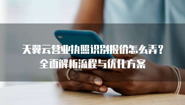 天翼云营业执照识别报价怎么弄?全面解析流程与优化方案