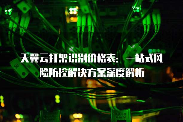 天翼云打架识别价格表:一站式风险防控解决方案深度解析