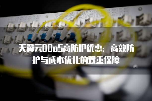 天翼云DDoS高防IP优惠：高效防护与成本优化的双重保障