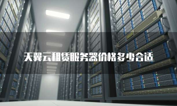 天翼云租赁服务器价格多少合适