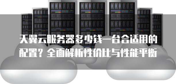 天翼云服务器多少钱一台合适用的配置?全面解析性价比与性能平衡