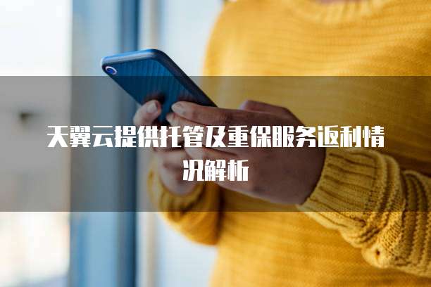 天翼云提供托管及重保服务返利情况解析