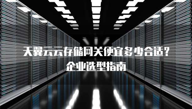 天翼云云存储网关便宜多少合适?企业选型指南