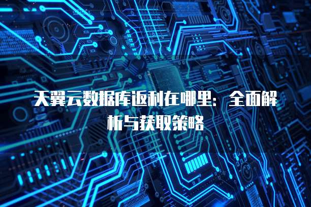 天翼云数据库返利在哪里:全面解析与获取策略