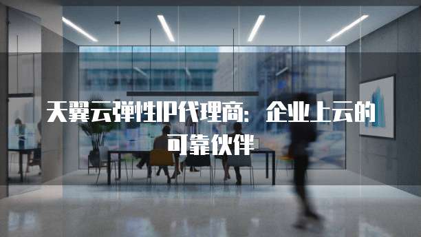 天翼云弹性IP代理商:企业上云的可靠伙伴