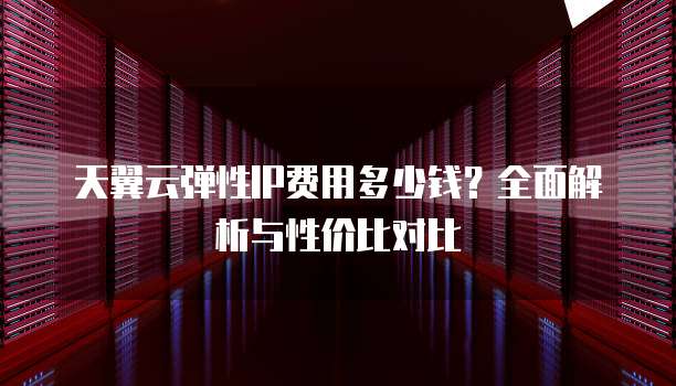 天翼云弹性IP费用多少钱？全面解析与性价比对比