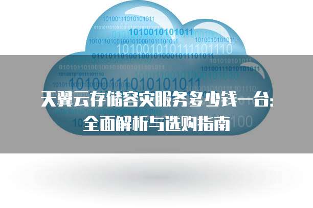 天翼云存储容灾服务多少钱一台:全面解析与选购指南