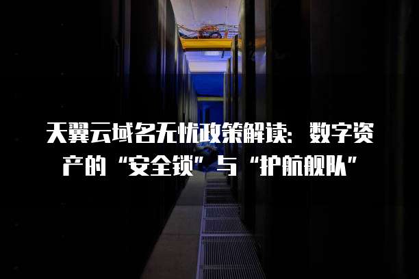 天翼云域名无忧政策解读:数字资产的“安全锁”与“护航舰队”