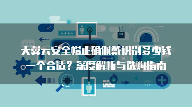 天翼云安全帽正确佩戴识别多少钱一个合适?深度解析与选购指南