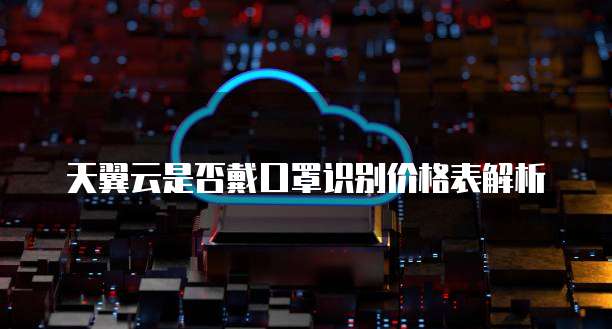 天翼云是否戴口罩识别价格表解析