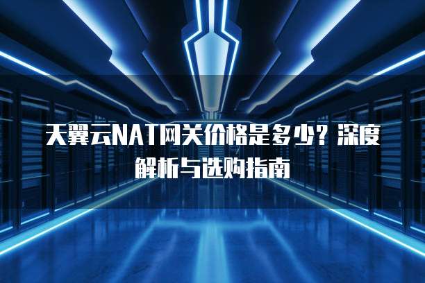 天翼云NAT网关价格是多少?深度解析与选购指南