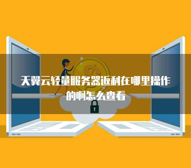天翼云轻量服务器返利在哪里操作的啊怎么查看