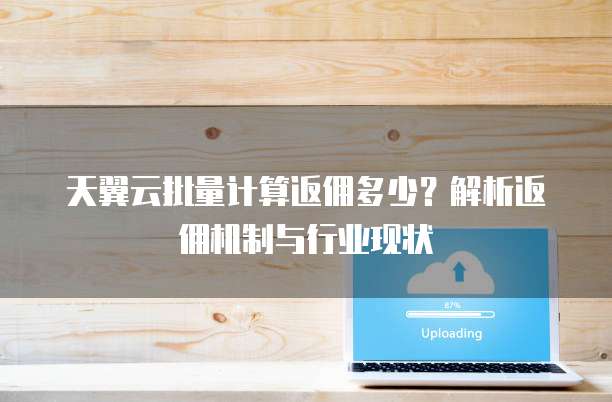 天翼云批量计算返佣多少?解析返佣机制与行业现状