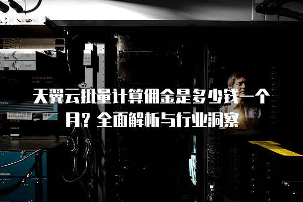 天翼云批量计算佣金是多少钱一个月?全面解析与行业洞察