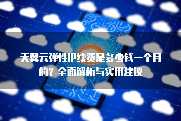 天翼云弹性IP续费是多少钱一个月的?全面解析与实用建议