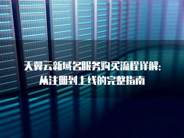 天翼云新域名服务购买流程详解：从注册到上线的完整指南