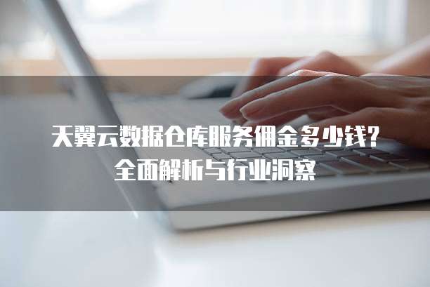 天翼云数据仓库服务佣金多少钱?全面解析与行业洞察