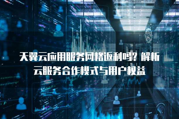 天翼云应用服务网格返利吗?解析云服务合作模式与用户权益