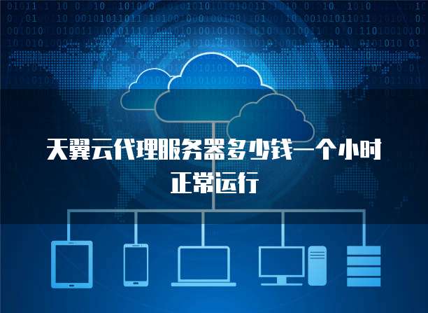 天翼云代理服务器多少钱一个小时正常运行