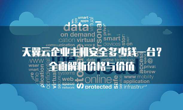 天翼云企业主机安全多少钱一台?全面解析价格与价值