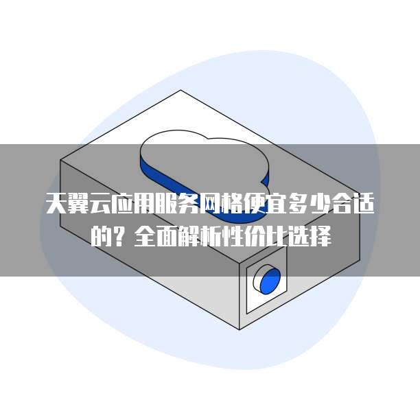 天翼云应用服务网格便宜多少合适的?全面解析性价比选择