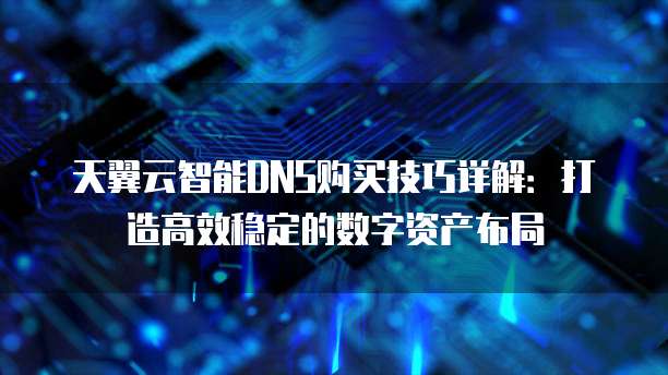 天翼云智能DNS购买技巧详解:打造高效稳定的数字资产布局