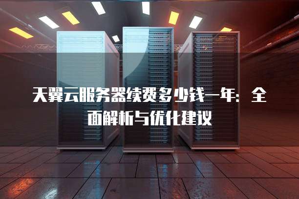 天翼云服务器续费多少钱一年:全面解析与优化建议