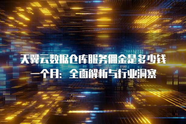 天翼云数据仓库服务佣金是多少钱一个月:全面解析与行业洞察
