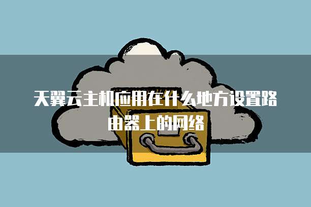 天翼云主机应用在什么地方设置路由器上的网络