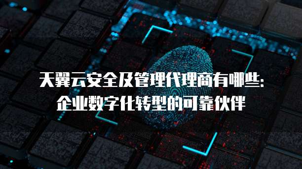 天翼云安全及管理代理商有哪些:企业数字化转型的可靠伙伴