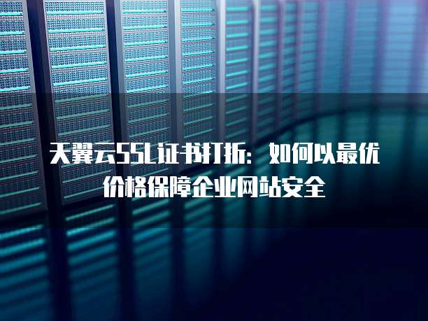 天翼云SSL证书打折:如何以最优价格保障企业网站安全