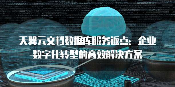 天翼云文档数据库服务返点:企业数字化转型的高效解决方案