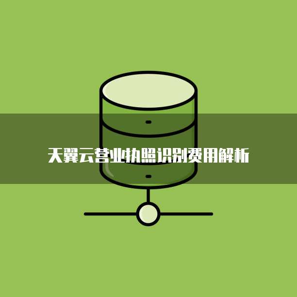 天翼云营业执照识别费用解析